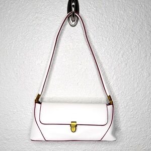UNBRANDED WHITE STRUCTURED SMALL SHOULDER BAG